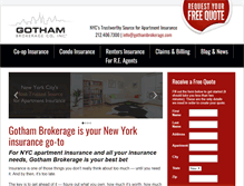 Tablet Screenshot of gothambrokerage.com